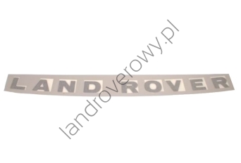 Napis naklejka LAND ROVER pokrywy silnika maski srebrna FREELANDER DAG100270MAD