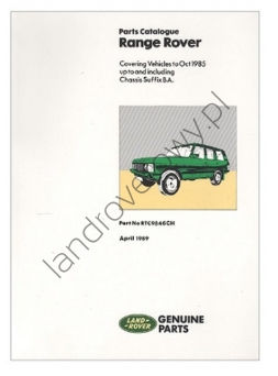 Katalog części RANGE ROVER CLASSIC 1970-1985 RTC9846CH